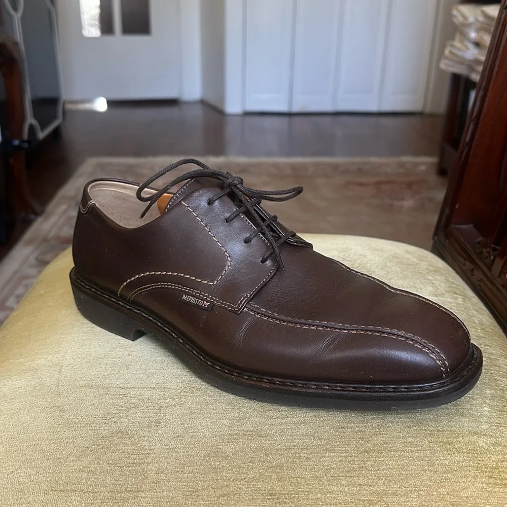 Mephisto Goodyear Welt Shoes Men's Size 10 Brown Casual Derby Oxford
